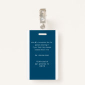 foto en naamplaatje van de personeelsverpleegster badge (Achterkant met clip)