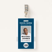 foto en naamplaatje van de personeelsverpleegster badge (Voorkant met clip)