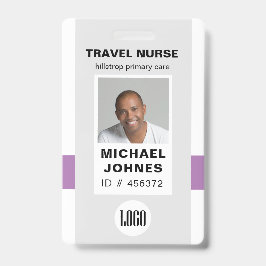 foto en naamplaatje van de personeelsverpleegster badge