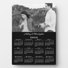 Foto en namen Gepersonaliseerde 2025 Kalender Zwar Fotoplaat