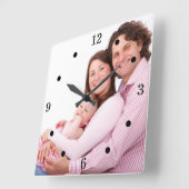 Foto en nummers van de aangepaste familie vierkante klok (Hoek)