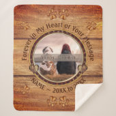 Foto en persoonlijk, Dog Memorial Blanket Sherpa Deken (Voorkant)