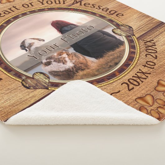 Foto en persoonlijk, Dog Memorial Blanket Sherpa Deken (3/4)