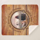 Foto en persoonlijk, Dog Memorial Blanket Sherpa Deken (Voorkant (horizontaal))