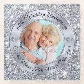 Foto en persoonlijke 60e Jubileum Onderzetters (Voorkant)