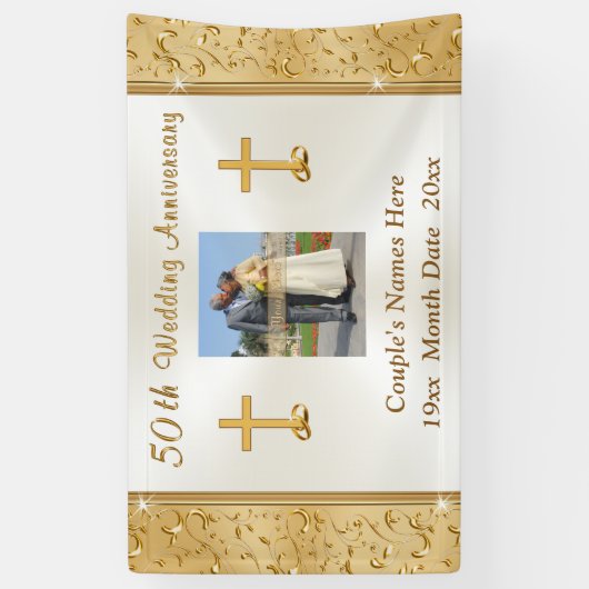 FOTO en persoonlijke banner voor 50e Jubileum (Verticaal)