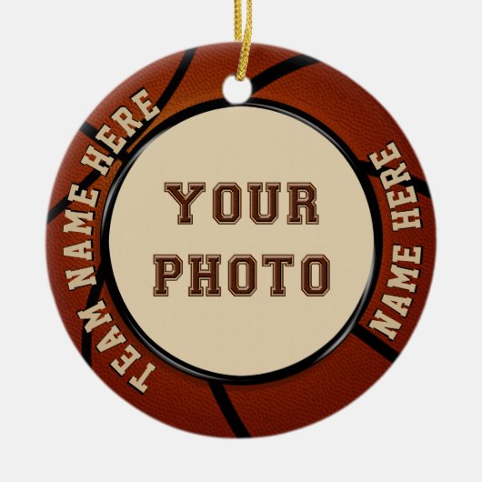 Foto en persoonlijke Basketball Ornament (Voorkant)