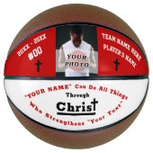 Foto en persoonlijke bijbel Verse Basketball Basketbal (Voorkant)