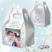 Foto en persoonlijke bruiloft bedankdoosjes