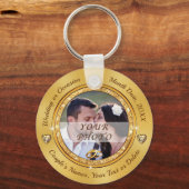 Foto en persoonlijke bruiloft sleutelhanger (Voorkant)
