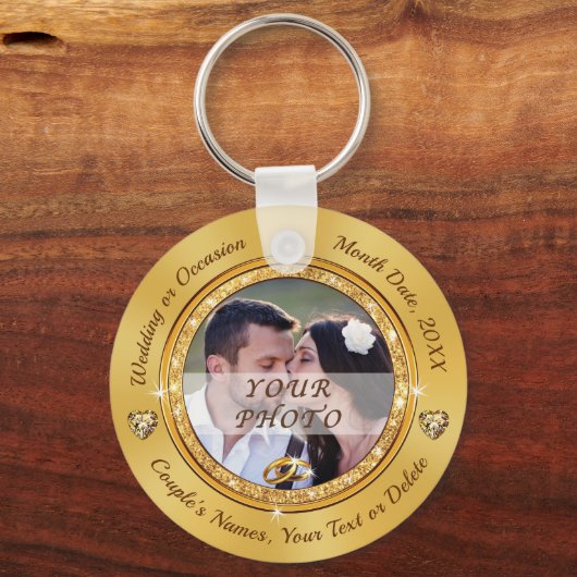 Foto en persoonlijke bruiloft sleutelhanger (Voorkant)