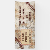 Foto en persoonlijke honkbalbanner,  spandoek (Verticaal)