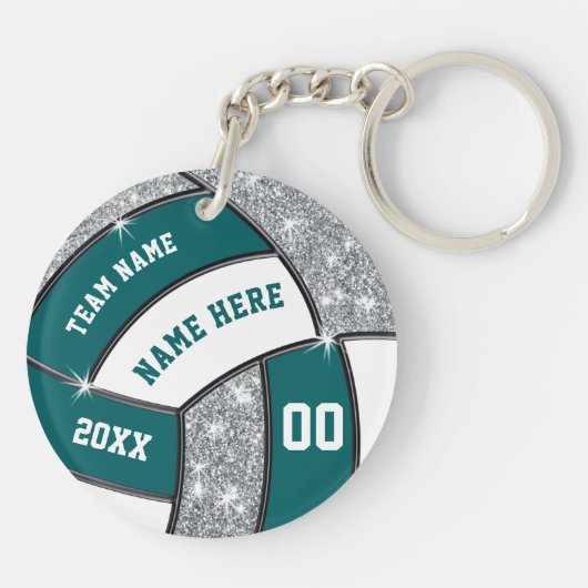 FOTO- en persoonlijke volleybalSleutelhangers Sleutelhanger (Achterkant)