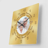 Foto en persoonlijke wandklokken voor Jubileum (Hoek)