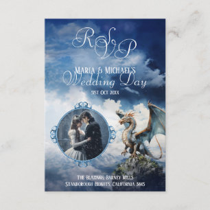 Foto en QR Code RSVP Keltische Dragon Enclosure Informatiekaartje