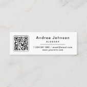 Foto en QR-code Volg me Sociale Media Trendy Cool Mini Visitekaartje (Achterkant)