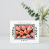 FOTO- EN ROOS TABEL NUMMER KAART SJABLONEN (Staand voorkant)
