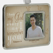 Foto- en scriptgeheugen verzilverd omlijst ornament (Rechts)