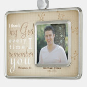 Foto- en scriptgeheugen verzilverd omlijst ornament (Links)