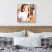 Foto- en scriptnaam van uw kind canvas afdruk (Insitu (Slaapkamer))