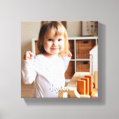 Foto- en scriptnaam van uw kind canvas afdruk (Voorkant)