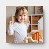 Foto- en scriptnaam van uw kind fotoplaat (Voorkant)