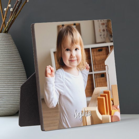 Foto- en scriptnaam van uw kind fotoplaat