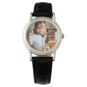 Foto- en scriptnaam van uw kind horloge