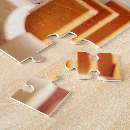 Foto- en scriptnaam van uw kind legpuzzel (Zijkant)