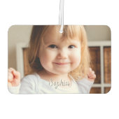 Foto- en scriptnaam van uw kind luchtverfrisser (Achterkant)