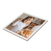 Foto- en scriptnaam van uw kind tegeltje (Zijkant)