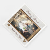 Foto en speciaal aangepast Rustic Wedding Napkins Servet (Hoek)