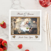 Foto en speciaal aangepast Rustic Wedding Napkins Servet (Insitu)