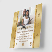 Foto- en speciale wandklokkencadeau, vierkante klok (Hoek)