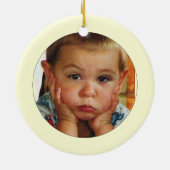 Foto- en Speelgoed-training eerste kerstmis person Keramisch Ornament (Achterkant)