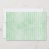 Foto- en  stripes | Groen huwelijk Kaart (Achterkant)