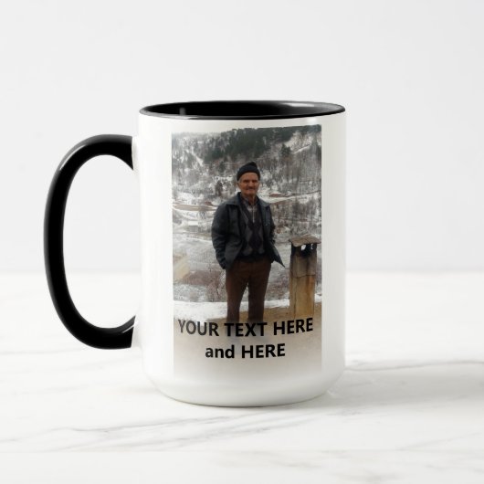 Foto en tekst beste vader ooit toevoegen mok (Links)