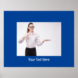  foto en tekst Deep Blue Poster