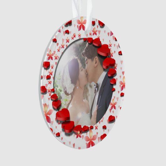 Foto en tekst met Sweethearts Ornament (voorkant)