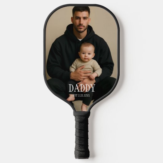 Foto en tekst papa pickleball paddle (Voorkant)