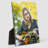 Foto- en tekst tafelplaquette Aandenken Fotoplaat (Zijkant)