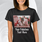 Foto en tekst toevoegen Aangepast T-shirt