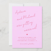 Foto en website van Roze en Rode Script Kaart (Voorkant)