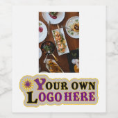 Foto en zakelijke logo van het bedrijf wijn etiket (Enkel label)