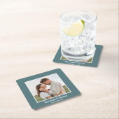 Foto Engagement Party Blauwgroen Kartonnen Onderzetters (Insitu)