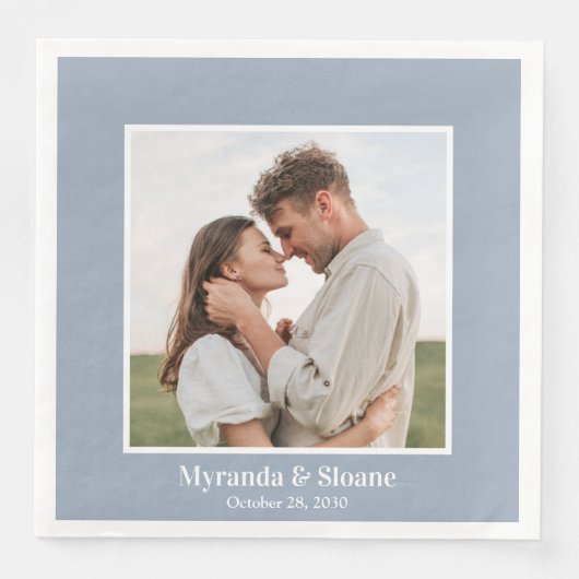 Foto Engagement Party — Stustblauw Servet (Voorkant)