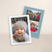 Foto - enorme Merry Christmas - Baby Blue Accents