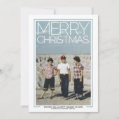 Foto - enorme pretkerst - moderne witte rand feestdagenkaart (Voorkant)