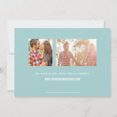 Foto etalage: datum opslaan - blauw save the date (Achterkant)