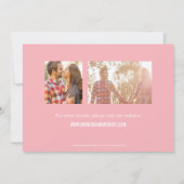 Foto etalage: datum opslaan - Roze Save The Date (Achterkant)